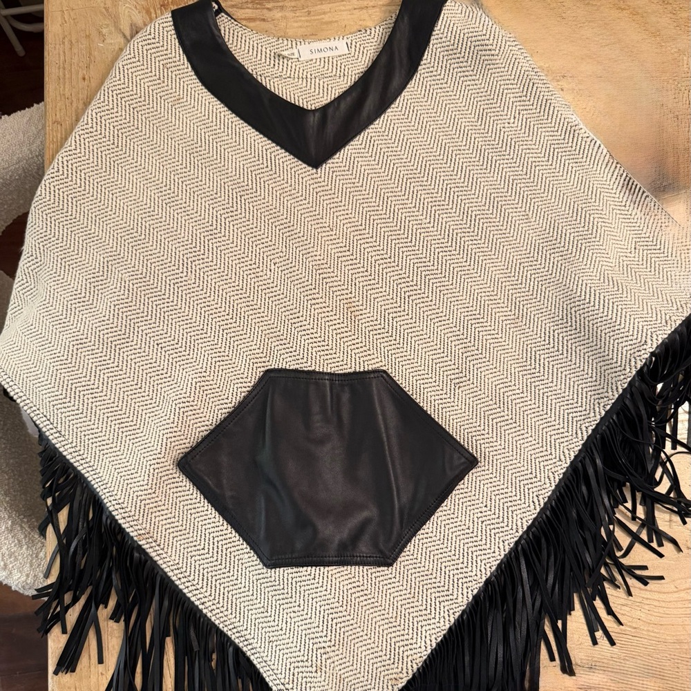 Chic Tulum Poncho with Fringe